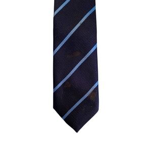 The Childrens Place Boys Navy Blue Light Blue Striped Clip‎ On Tie 6-18 Months
